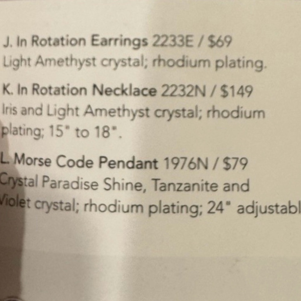 Touchstone Crystal In Rotation Necklace & Earrings Set - Picture 5 of 11